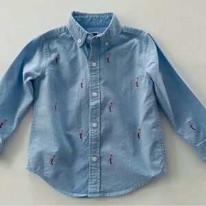 Janie and Jack Flamingo Button Up Shirt